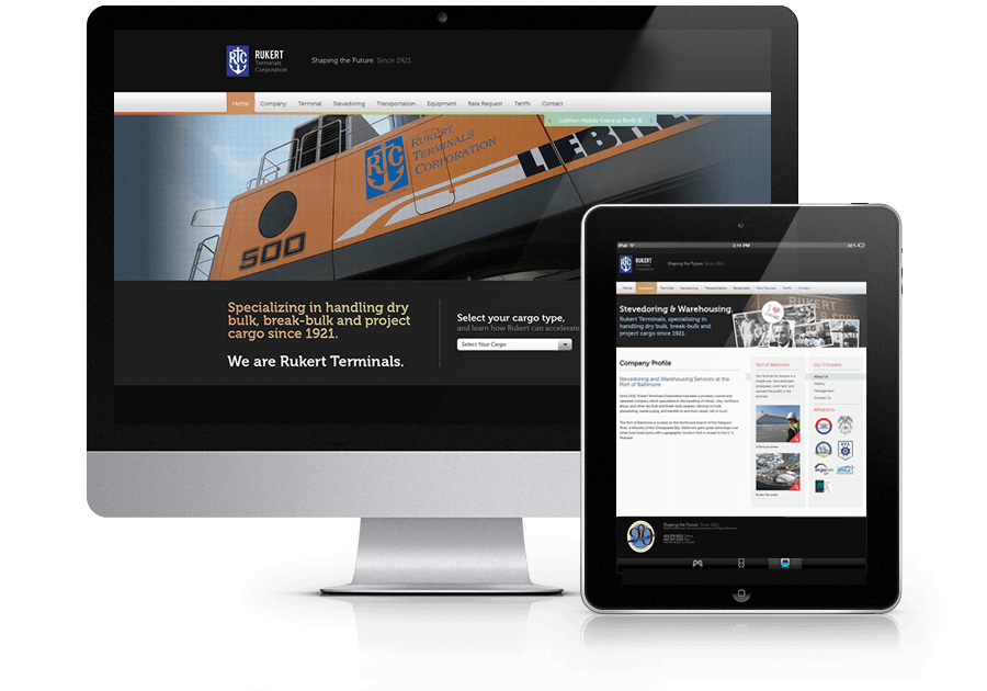 Rukert Terminals Baltimore website design